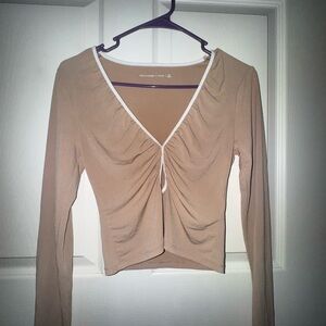 Abercrombie & Fitch Sleeve Ruched Top